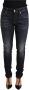 Dolce & Gabbana Blue Wash Slim Skinny Denim Cotton Stretch Jeans Zwart Dames - Thumbnail 1