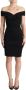 Dolce & Gabbana Bodycon Black Silk Off Shoulder Sheath Bodycon Dress Zwart Dames - Thumbnail 1