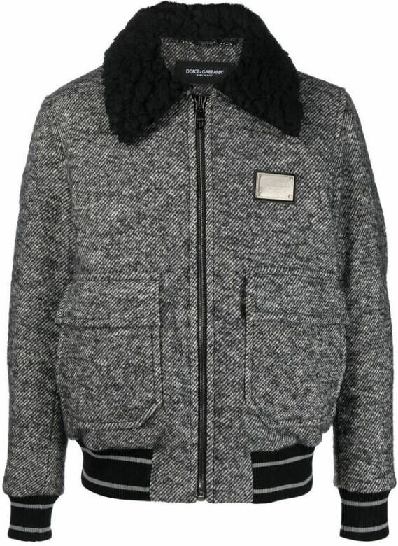 Dolce & Gabbana Bomber Jackets Grijs Heren