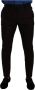 Dolce & Gabbana Bordeaux Wool Skinny DG Logo Dress Pants Rood Heren - Thumbnail 1