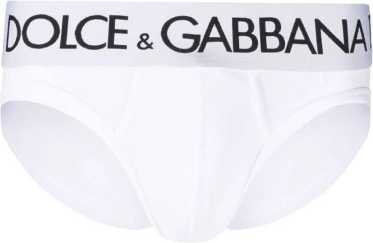 Dolce & Gabbana Witte Uomo Stretch Katoenen Onderbroek White Heren