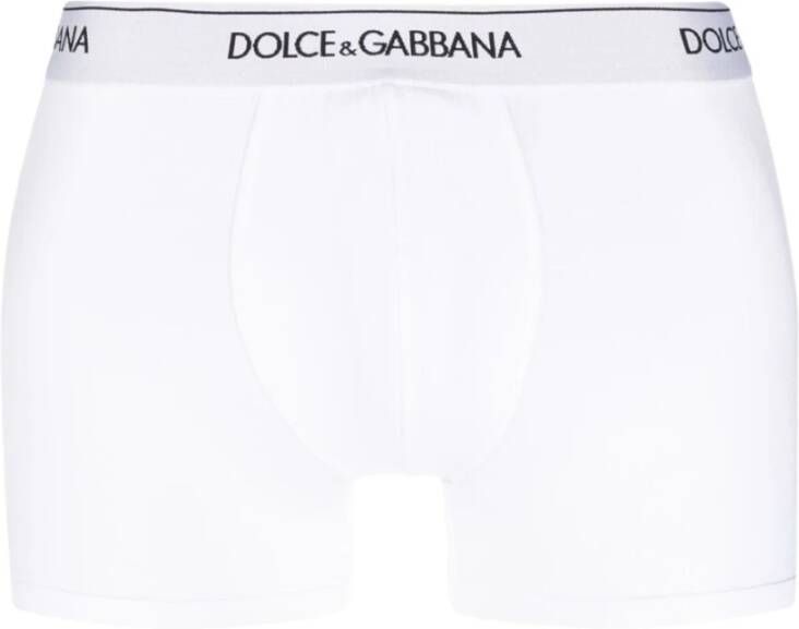Dolce & Gabbana Stijlvolle witte katoenen boxershorts voor heren White Heren