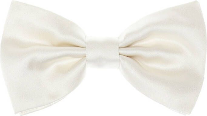 Dolce & Gabbana Off White Zijden Vlinderdas White Heren