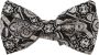 Dolce & Gabbana Zwart Wit Zijden Verstelbare Hals Papillon Stropdas Black Heren - Thumbnail 1