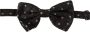 Dolce & Gabbana Zwart Witte Polka Dot Zijden Hals Papillon Stropdas Black Heren - Thumbnail 1