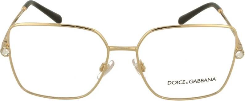 Dolce & Gabbana Glamoureuze vierkante bril Yellow Dames