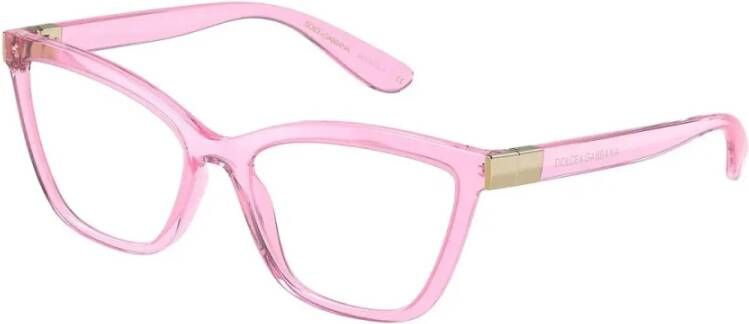 Dolce & Gabbana Transparante Roze Brillenmontuur Pink Unisex