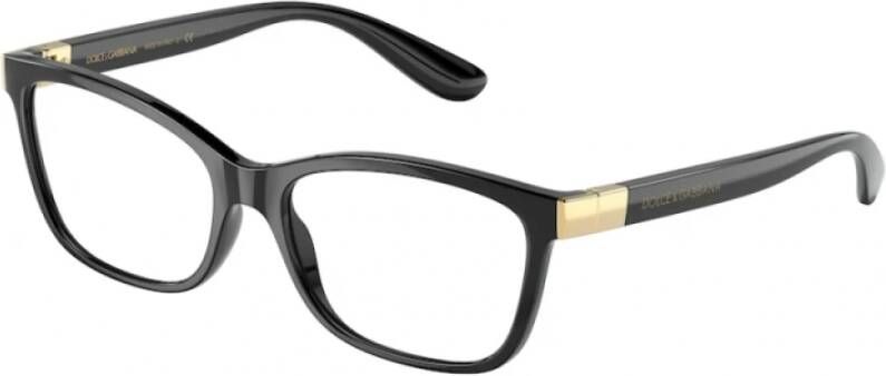 Dolce & Gabbana Stijlvolle Zwarte Kunststof Bril Black Dames