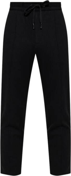 Dolce & Gabbana Zwarte broek met trekkoord in de taille Black Heren
