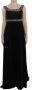 Dolce & Gabbana Bruine Velvet Crystal Sheath Gown Jurk Black Dames - Thumbnail 1