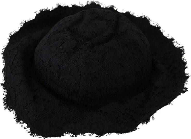 Dolce & Gabbana Zwarte Katoenen Breedgerande Schaduwhoed van Dolce Gabbana Black Dames