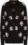Dolce & Gabbana Contrasterende Logo Cardigan in Bruin Brown Dames - Thumbnail 3