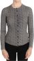 Dolce & Gabbana Zwart en wit wollen cardigan sweater Black Dames - Thumbnail 1