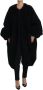 Dolce & Gabbana Zwarte Kasjmiermix Nepbont Jas Black Dames - Thumbnail 1
