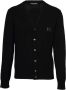 Dolce & Gabbana Heren Wol Kasjmier Vest V-Hals Knoopsluiting Black Heren - Thumbnail 1