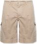 Dolce & Gabbana Beige Casual Shorts met Goudkleurige Logo Plaque Beige Heren - Thumbnail 1