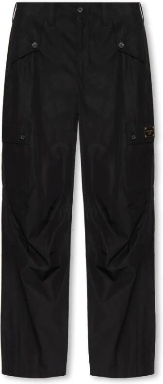 Dolce & Gabbana Stijlvolle zwarte straight broek voor heren Black Heren