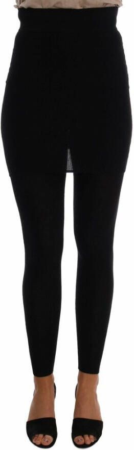 Dolce & Gabbana Cashmere Silk Stretch Tights Stockings Zwart Dames