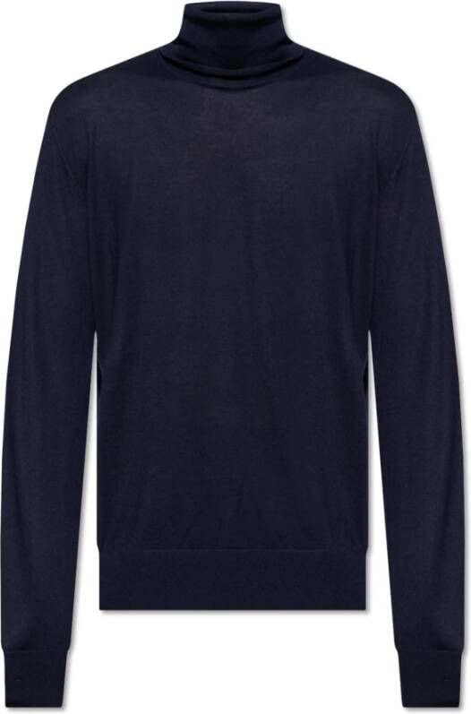 Dolce & Gabbana Cashmere turtleneck sweater Blauw Heren