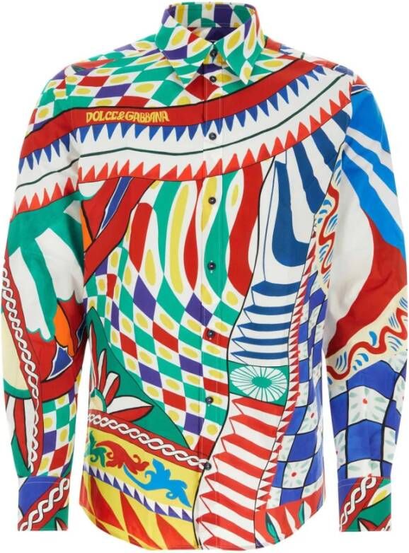 Dolce & Gabbana Stijlvolle Poplin Overhemd Multicolor