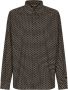 Dolce & Gabbana Geometrische Print Zwart en Wit Overhemd Black Heren - Thumbnail 1