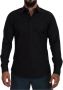 Dolce & Gabbana Zwarte Katoenen Lange Mouwen Jurk Gold Shirt Black Heren - Thumbnail 1