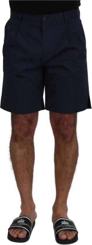 Dolce & Gabbana Blauwe Chino Shorts Authentiek Nieuw met Labels Blauw Heren