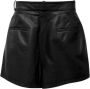 Dolce & Gabbana Leren Shorts met knoop en rits Black Dames - Thumbnail 1