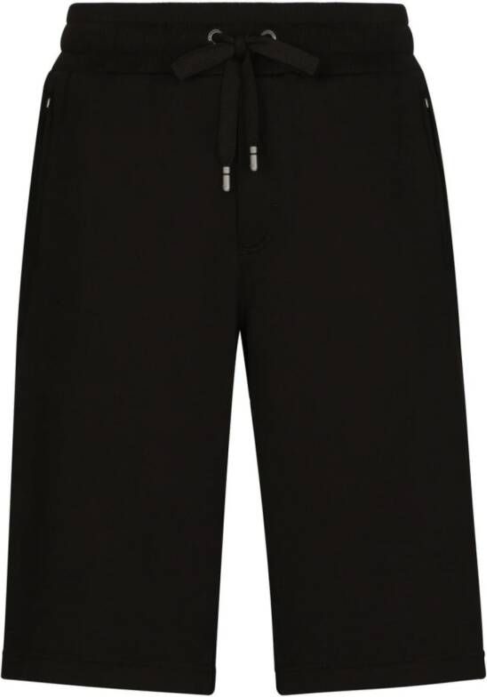 Dolce & Gabbana Zwarte Logo DG Essentials Bermuda Shorts Black Heren