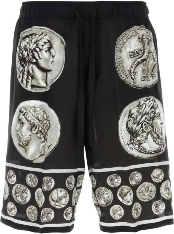 Dolce & Gabbana Zwarte Crepe Bermuda Shorts Stijlvolle Upgrade voor Mannen Black Heren