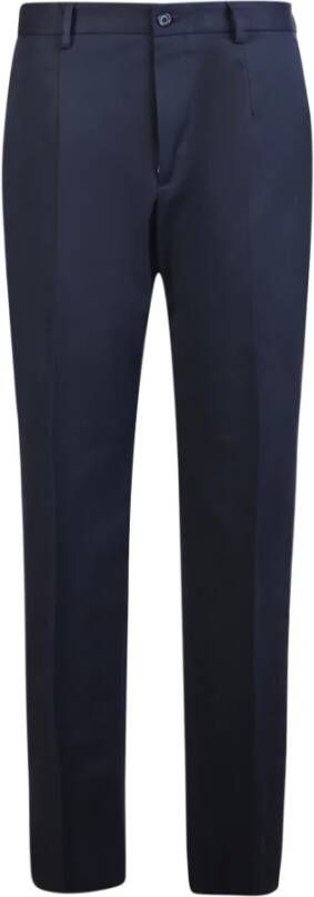 Dolce & Gabbana Verfijnde broek met logo-plaquette Ss23 Blue Heren