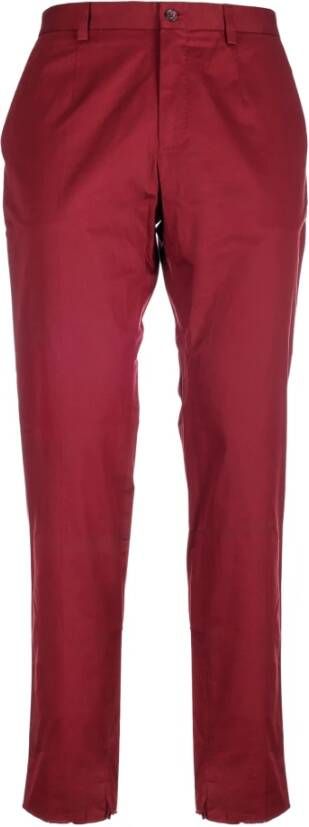 Dolce & Gabbana Moderne Regular Fit Chinos Red Heren
