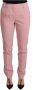 Dolce & Gabbana Pink Virgin Wool Stretch Tapered Trouser Pants Roze Dames - Thumbnail 2