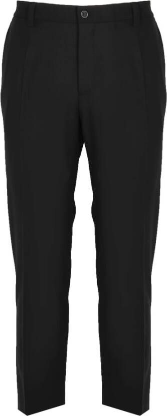 Dolce & Gabbana Faux Fur Trimmed Trousers Black Dames