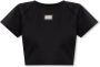 Dolce & Gabbana Korte Mouw Logo Plaque T-Shirt Black Dames - Thumbnail 1