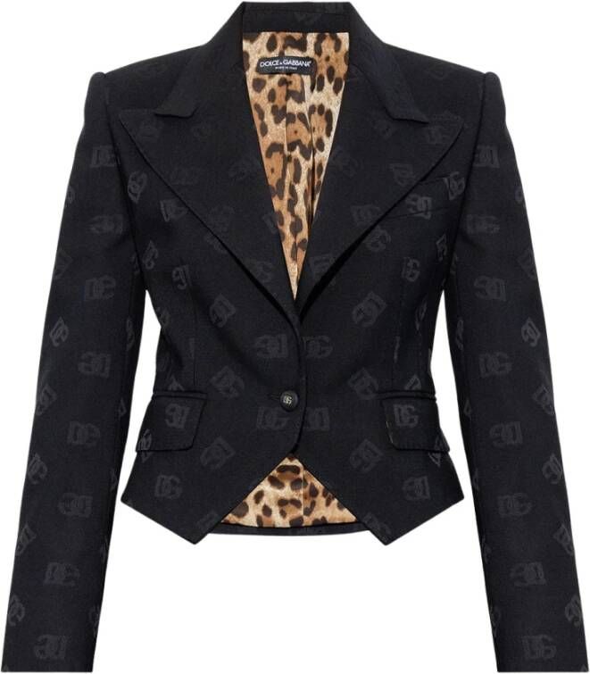 Dolce & Gabbana Cropped blazer Zwart Dames