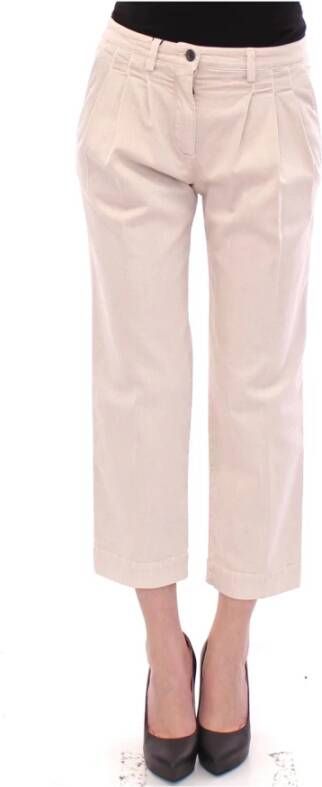 Dolce & Gabbana Pre-owned Beige Cotton Cropped Jeans Pants Beige Dames