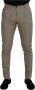 Dolce & Gabbana Beige Katoenen Slim Fit Herenbroek Beige Heren - Thumbnail 1