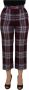 Dolce & Gabbana Grijze Geruite Broek met Hoge Taille Brown Dames - Thumbnail 1