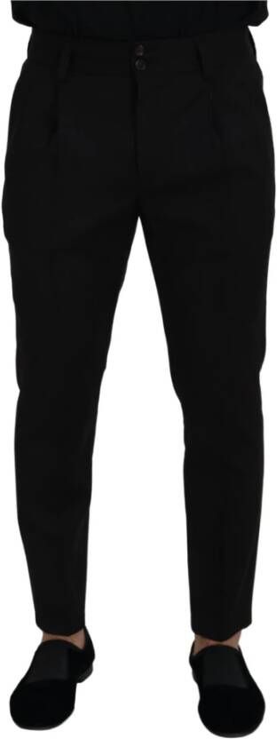 Dolce & Gabbana Zwarte Logo Broek Gemaakt in Italië Black Heren