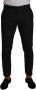 Dolce & Gabbana Gray Check Wool Formal Trouser Dress Pants Grijs Heren - Thumbnail 1