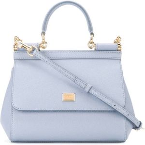 Dolce&Gabbana Crossbody bags Mini Bag Sicily Vitello Stampa Dauphine in light blue
