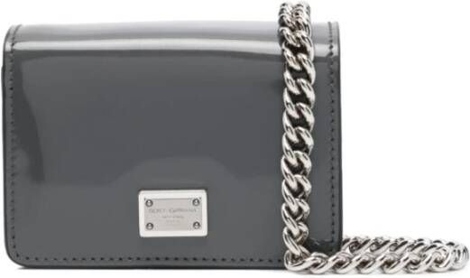 Dolce & Gabbana Luxe Grijze Mini Crossbody Tas Gray Dames