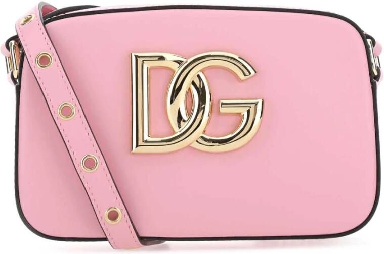 Dolce & Gabbana Roze Leren Crossbody Tas Pink Dames