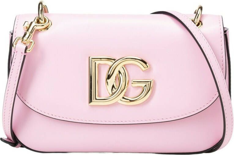 Dolce & Gabbana Schoudertas met logo Roze Dames