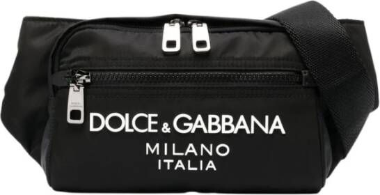 Dolce & Gabbana Geperste-logo heuptas zwart Black Heren
