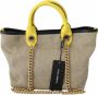 Dolce & Gabbana Beige Gouden Ketting Schouder Sling Tote Tas Beige Dames - Thumbnail 1