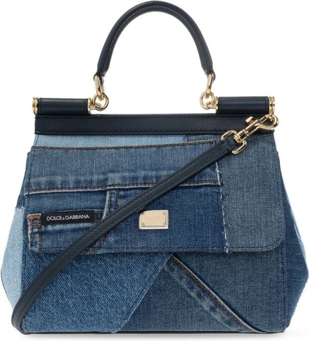 Dolce & Gabbana Denim Sicily Handtas Blue Dames