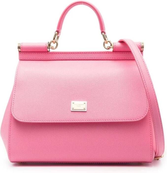 Dolce & Gabbana Pink Sicily Top Handle Tote Bag Pink Dames