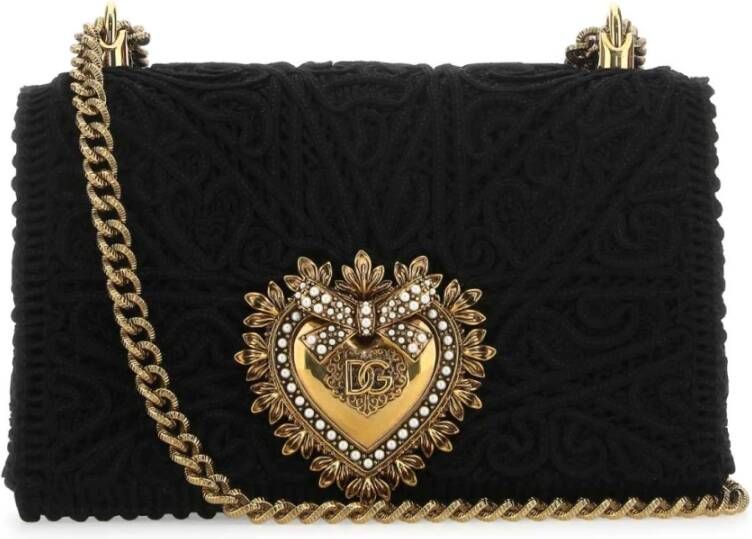 Dolce & Gabbana Kanten Devotion Schoudertas Black Dames
